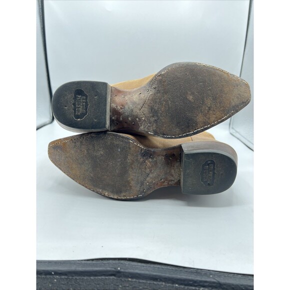 Nocona Ladies Western Boot Tan Westlin Calf Foot And Narrow Snip Toe Size 7 - Picture 9 of 13